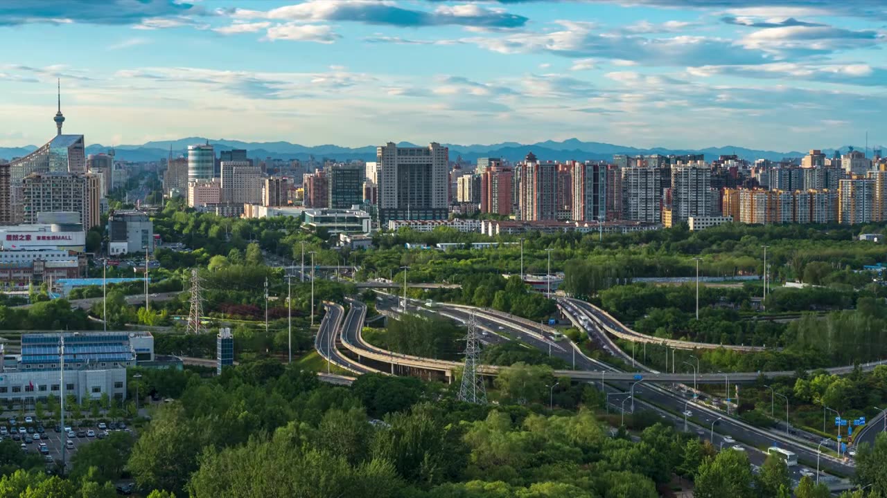 北京丽泽桥远景延时视频下载