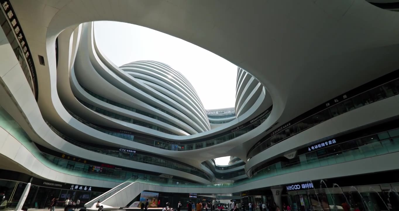 北京银河SOHO极简建筑视频素材
