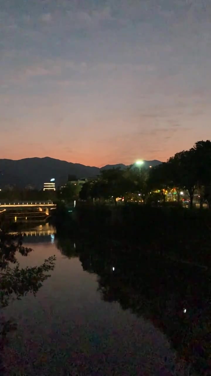 福安美丽的黄昏景色视频下载