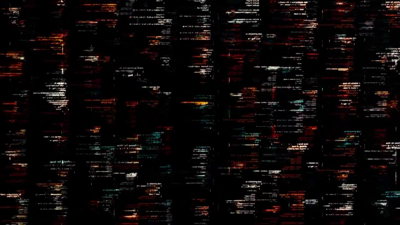 计算机语言的抽象细节，线条在黑色背景上流动视频下载
