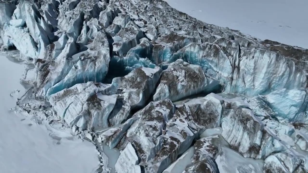 来古冰川雅隆冰川然乌湖航拍视频素材