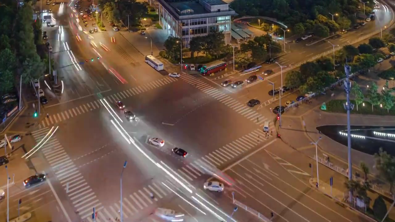 中国北京市城市风光：望京地区夜景视频下载