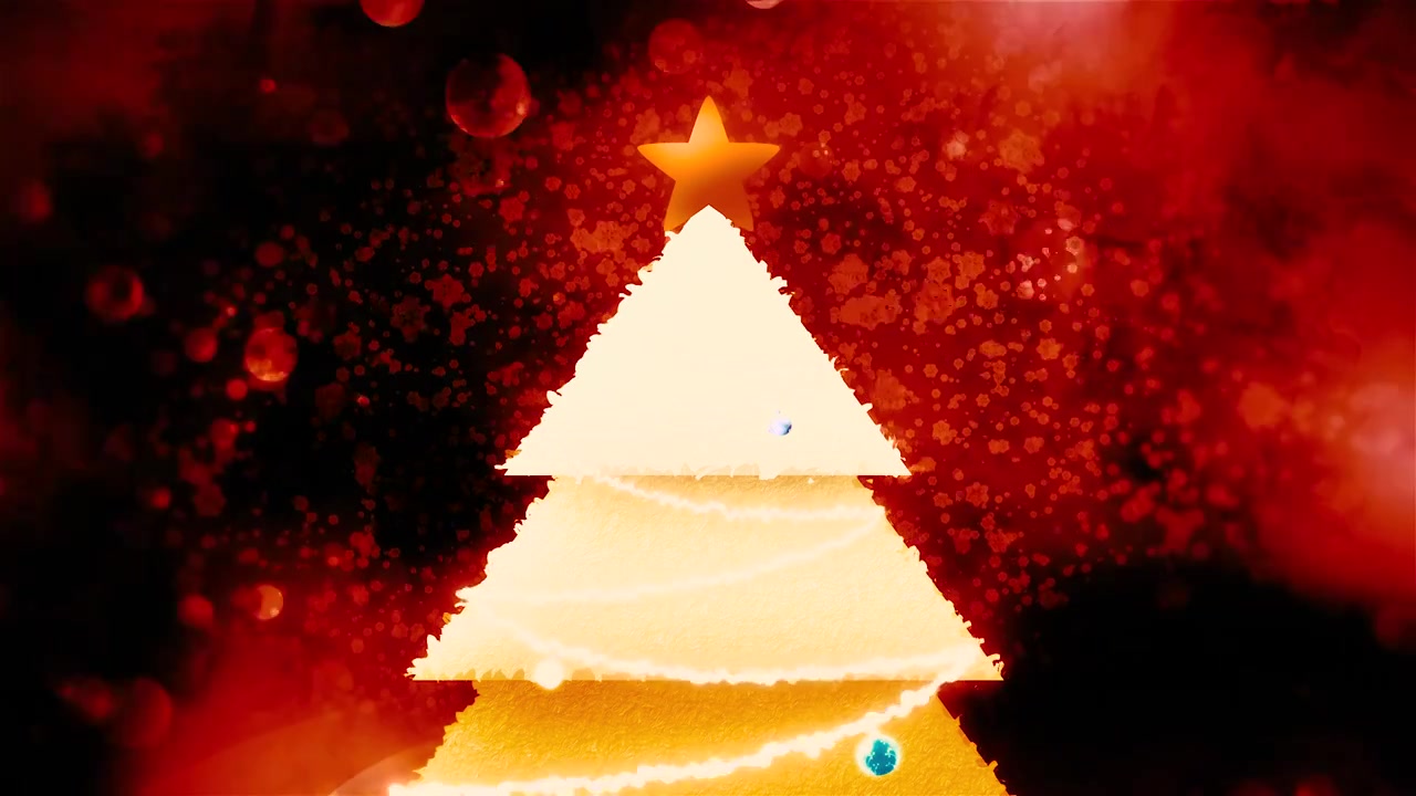 冬季主题为圣诞节或新年背景，以树的剪影为主视频下载