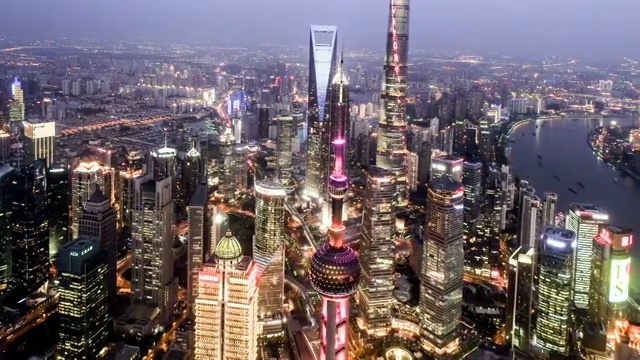 上海城市航拍视频视频素材