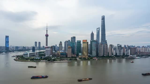 上海陆家嘴建筑美景-2视频素材