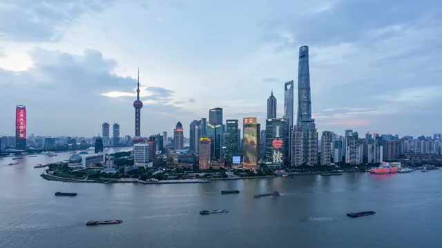上海陆家嘴建筑美景-3视频素材