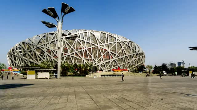 北京国家体育场延时摄影视频下载