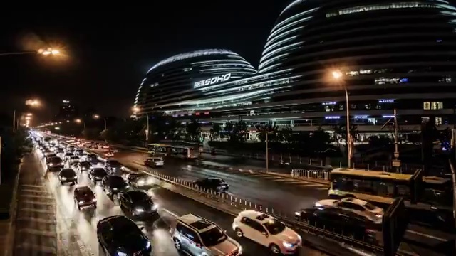 北京银河soho延时摄影视频素材