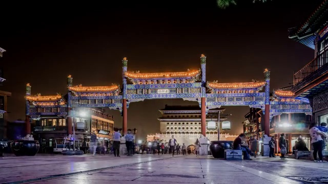 北京前门大街延时摄影视频素材