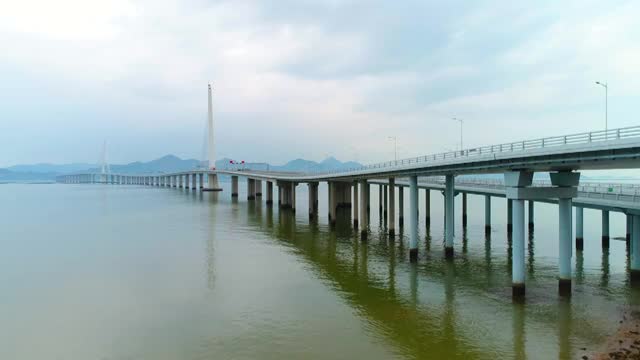 深圳湾大桥航拍视频素材
