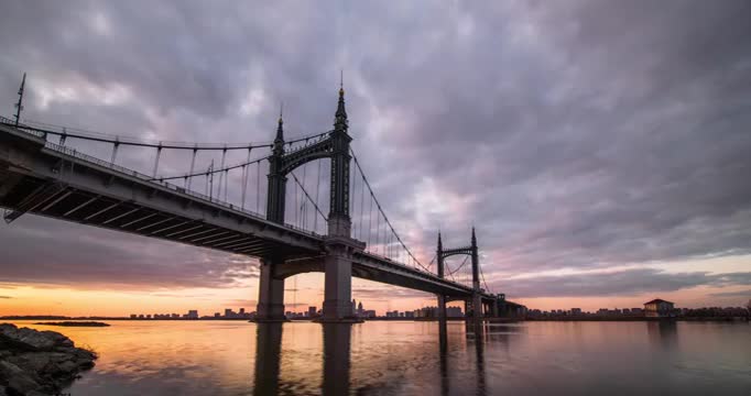 哈尔滨阳明滩大桥入夜延时摄影视频下载