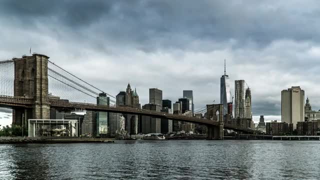美国纽约城市风光延时摄影视频素材