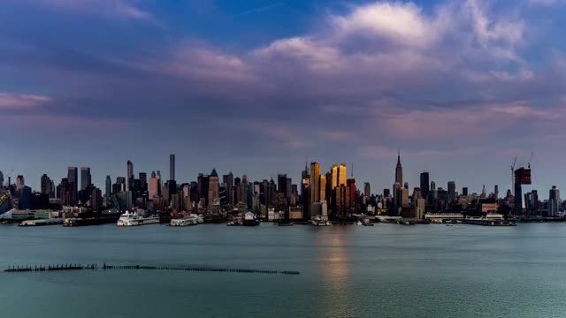 美国纽约城市风光延时摄影视频素材