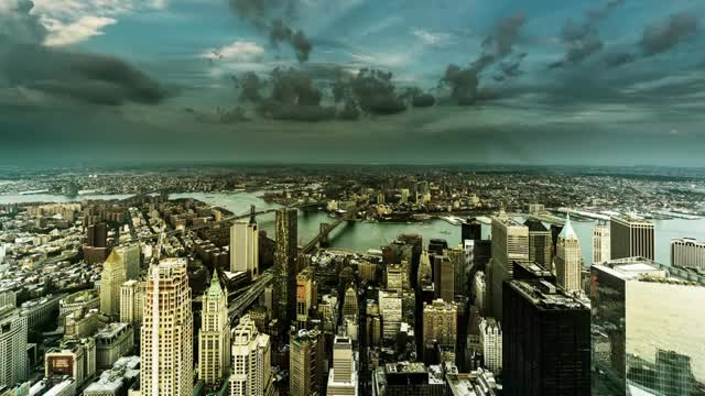 美国纽约城市景观延时摄影视频素材