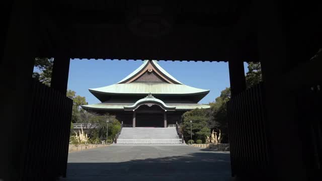 日本大阪，金光教泉尾教会，泉光园视频素材