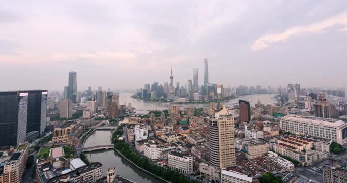 T/L上海天际线地标视频素材