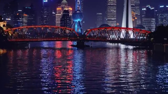 外白渡桥夜景视频素材