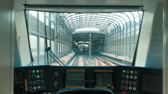 郑州地铁驾驶室视角视频素材