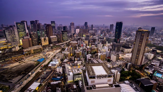 日本城市景观延时摄影视频素材