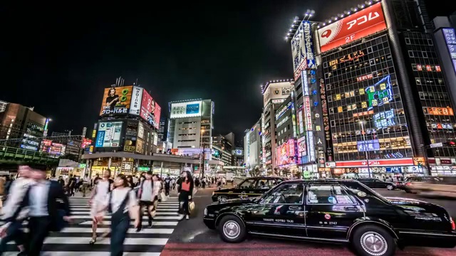 日本城市风光延时摄影视频素材