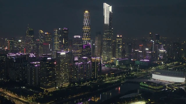 广州城市夜景航拍视频下载