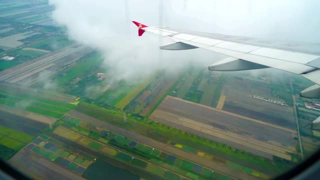 客运飞机航拍景观视频下载