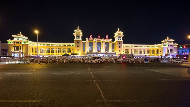 北京站延时摄影视频素材