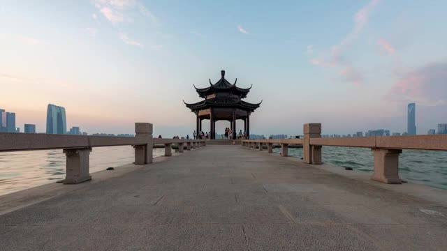 苏州金鸡湖风景视频素材