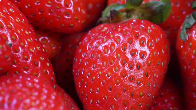 微距草莓视频素材