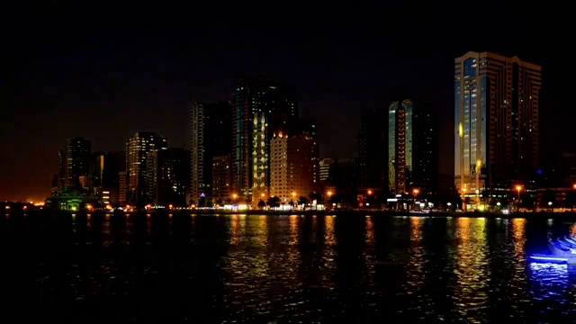 迪拜城市风光延时摄影视频素材