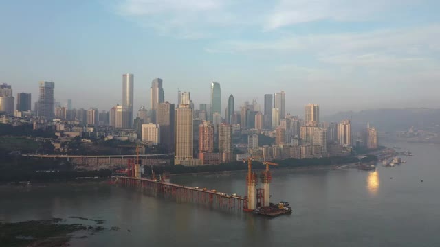 重庆渝中半岛航拍视频下载