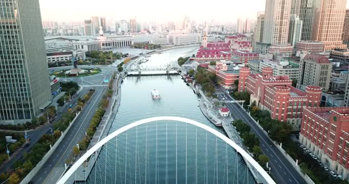 天津城市景观航拍视频素材视频素材