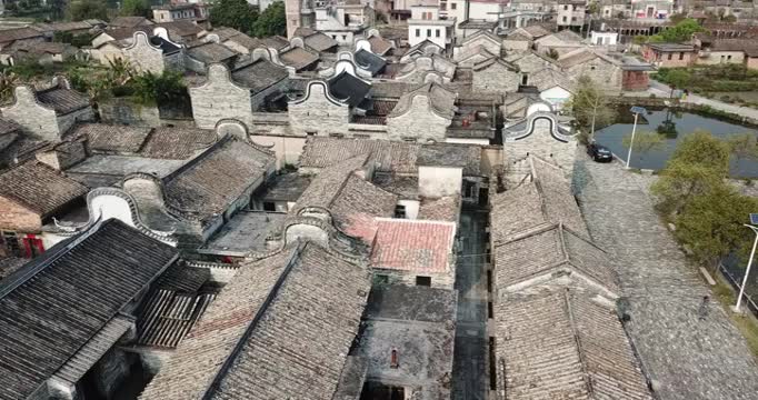 航拍广东上古村视频素材