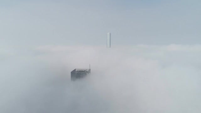 苏州湖东平流雾视频素材