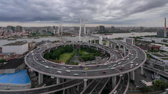 上海南浦大桥交通视频素材