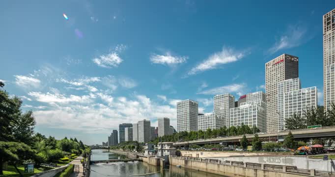 北京市CBD城市风光视频素材