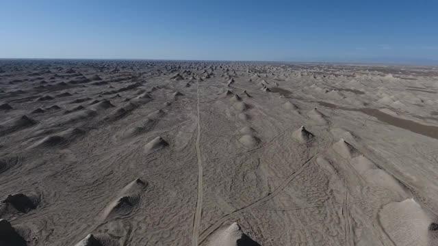 航拍戈壁滩沙漠地带视频下载