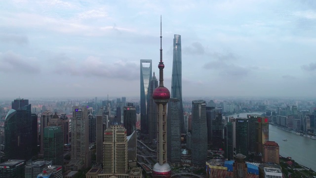 航拍上海日出视频素材