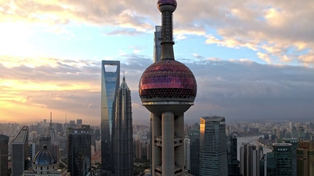 上海航拍视频4K解析度视频素材