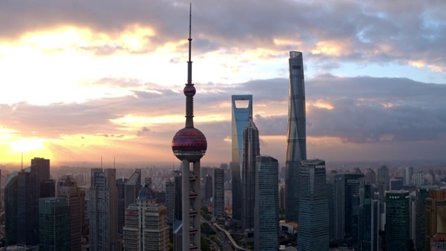 上海航拍视频4K解析度视频素材