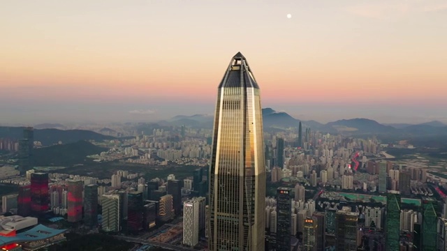 航拍深圳平安金融中心视频素材