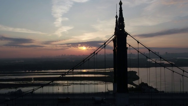 哈尔滨阳明滩大桥航拍素材视频素材