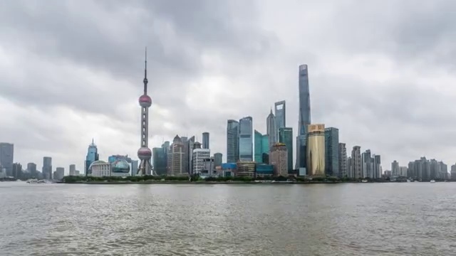 上海大范围延时-04视频素材