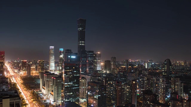 北京国贸CBD日落延时摄影4K高清视频素材