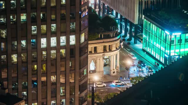 美国旧金山街道夜景延时视频素材