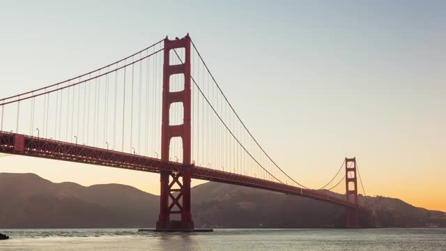 美国旧金山金门大桥延时视频素材