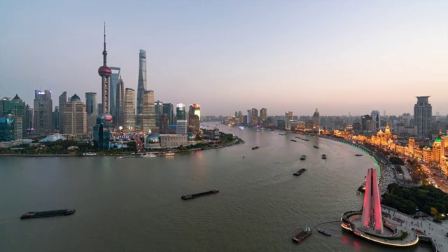 T/L上海外滩日落视频素材