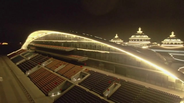 内蒙古呼和浩特70周年大庆主会场夜景航拍8视频下载