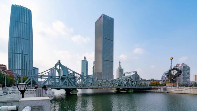 T\L Tianjin Jiefang Bridge视频素材