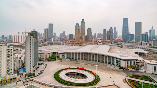 T\L Tianjin skyline视频素材